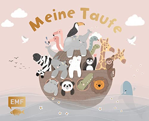 Meine Taufe – rosa: Eintragalbum für Erinnerungen und Fotos mit wattiertem Einband und edler Goldfolienprägung