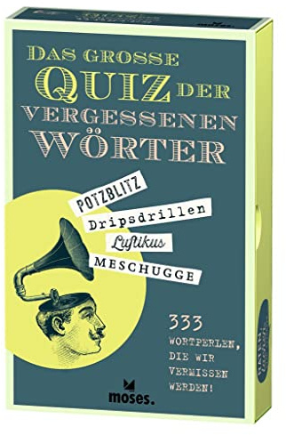 moses. Das große Quiz der vergessenen Wörter, 333 Wortperlen, die wir vermissen werden, Das ideale Geschenk für Wortakrobaten und Sprachliebhaber, 75 Karten in einer Schuberbox, für Erwachsene