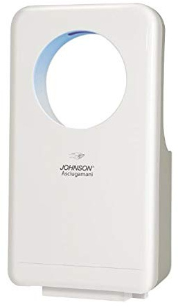 JOHNSON Asciugamani, Asciugamani Automatico Elettrico a Getto d'Aria Calda, 1050-1450W, Bianco