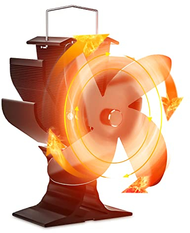 Signstek Ventilatori per stufe a legna, ventilatori per forni, ventilatori per camini non elettrici, bruciatori/stufe/camini ecologici (1)
