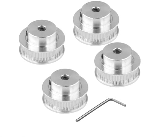 Euroharry 4 Stück GT2 Zahnriemenscheibe 40 Zähne 5mm Bohrung P40-GT2-6-BF GT2 Riemenscheibe Synchronrad GT2 Timing Pulley für 3D Drucker GT2 Zahnriemen 6mm Breite Gürtel