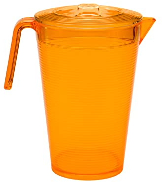 Omada Design Karaffe 2,1 l mit Deckel, bruchsicher, für den Außenbereich, mit Ausgießer, Linie Samba