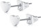 Artskin Herz Ohrringe flach Titan nickelfrei hypoallergen Silber Ohrstecker für empfindliche Ohr zierlich herzförmigen Ohrring für Frauen Mädchen Jugendliche