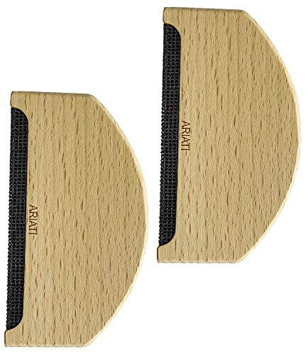 2 x Manual Portable Comb Lint Remover Tool for Clothes Sweater Wool Bobble De-Pilling Wooden Fuzz Fabric Pill Knitwear Cashmere Wool Coats Pants Garments Clothing Pet Hair Fluff Pilling carpet scraper