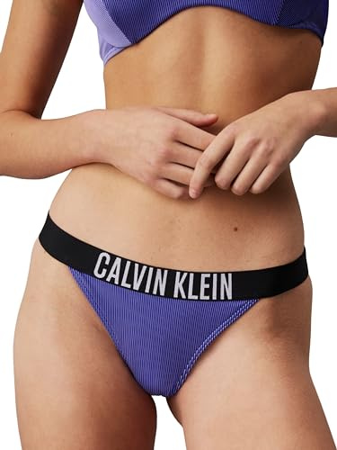 Calvin Klein Damen Bikinihose Brazilian mit Branding, Blau (Sapphire Blue), XL