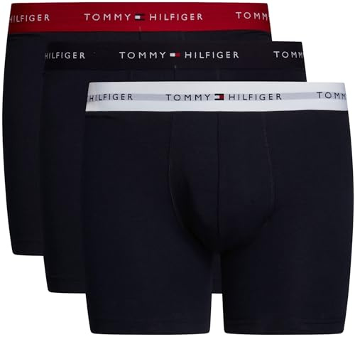 Tommy Hilfiger Boxershorts för män, Vit (primär röd/vit/öken sky), XL