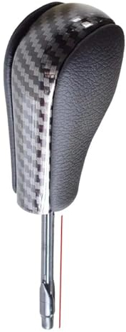 Schaltknäufe Für E81 E82 E87 E90 E91 E92 E93 E36 E38 E39 E46 E53 E60 Auto Automatische Schaltknauf Hebel Stick Ersatz Schaltsack Schaltmanschette (Farbe : Carbon Fiber-Long)