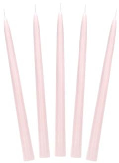 Generico 10 PZ Candela Stelo 24 cm Vari Colori allestimento Festa 10 Candele (Rosa Chiaro Pastello)