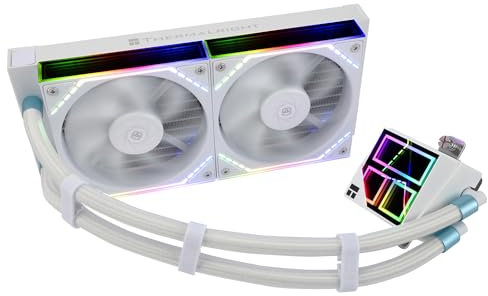Thermalright Frozen Infinity 240 WHITE Refroidisseur liquide pour CPU double ventilateur PMM 2000 tr/min pour CPU Aio AM4/AM5 et Intel LGA115X/2011/1700/1851 Infinity Mirror