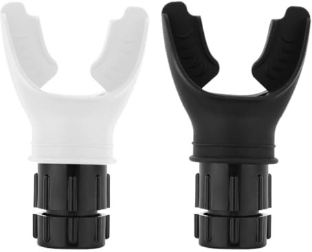 TOEECY Lungentrainer 2 Stück Sport Atemtrainer Lungenübungsgerät mit Einstellbarem Widerstand Erhöhung der Lungenkapazität Steigerung Atemausdaue (Schwarz + Weiß)