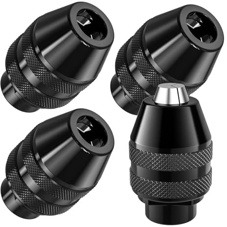 QINGYIWL 4 Pièces 4486 Mandrin pour Dremel, Mandrin de Perçage Sans Clé pour Changement Rapide 1/32 à 1/8, pour Dremel 4000,3000,400,398,395,300,200,285,8200,800