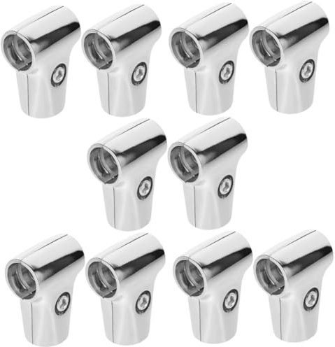 Cabilock 5 Sätze Anschlüsse Aus Edelstahl Klemmverbinder Kleiderständer- Maschendrahtzaunklemme Eckstangenverbinder Verbinder Für Regale Stecker Silver Rostfreier Stahl 2 Stück * 5
