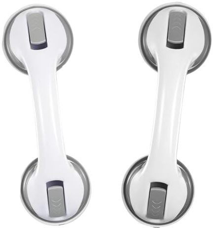 Agarraderas de Baño con Ventosa,2 Pieza Barras de Agarre para Baño Barra de apoyo para ducha Asa de Seguridad para Baño para Niños y Ancianos Minusvalido