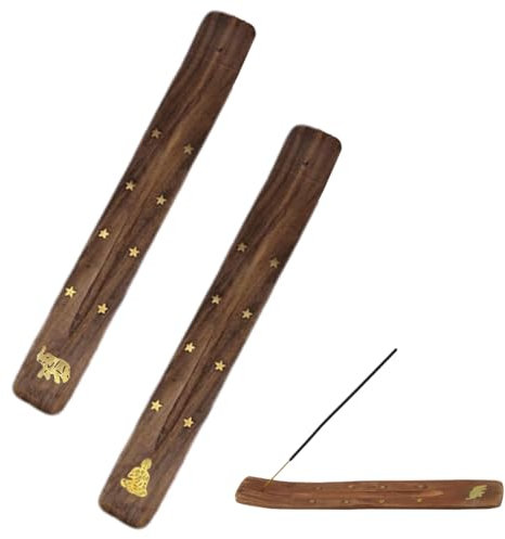 XURJUMI 2 Stück Räucherstäbchen Halter Holz, Räucherstäbchen Halter, Räucherstäbchenhalter, Räucher ZubehörHome Fragrance Decor Für Räucherstäbchen, Gelten Zuhause, Büro, Yoga, Meditation