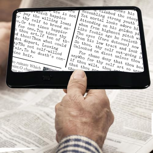 Lot de 3 loupes de lecture pour personnes âgées, grosses loupes avec lumière, aide à la lecture pour personnes âgées, loupe à main, lecteur pour malvoyants, loupe pour enfants pour lire, travail,