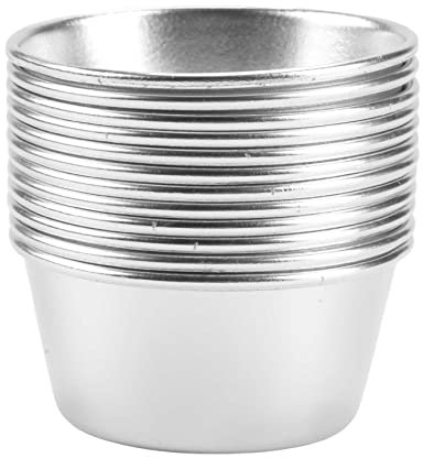 Losueeun Lot de 12 moules à pudding individuels - Mini moules à chocolat fondus - Antiadhésifs - Pour cupcakes, gâteaux, pudding