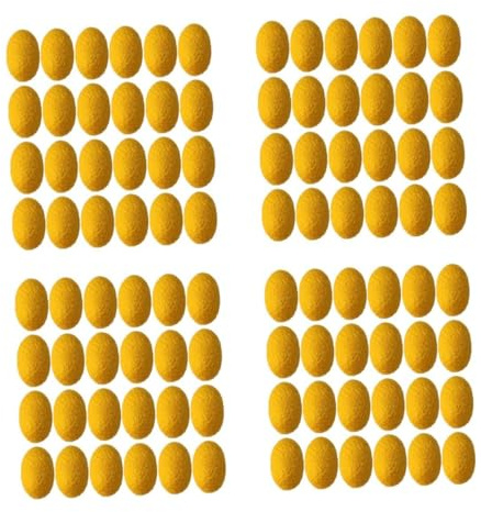 Beavorty 4 Sätze Schönheit Kokon Kosmetiktäschchen Mitesser Entfernen Opmasken Wiederverwendbare Gesichtsreinigungspads Gesichtspeeling Aus Seide Natürlicher Seidenball Yellow 50 Stück * 4