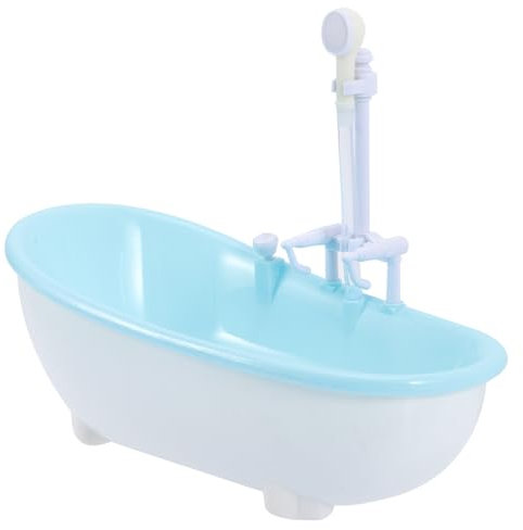 GARVALON Electric Miniature Doll Bathtub Sprayer Kids Toy for Boys and Girls Mini Bath Tub Model for Doll Accessories Indoor Play