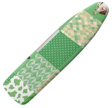 Copriasse da stiro piccolo, 90 x 30 cm, motivo geometrico, elastico, resistente alle bruciature e facile da montare, copertura per asse da stiro mini e portatile