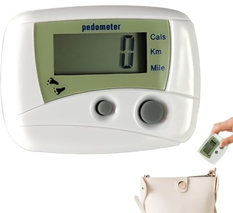 Walking Pedometer, Digital LCD for Step Counter, Distance and Calorie with Tracking Exercise Fitness, Compact Monitor for Walkings, Running, Hiking, Swimming, Travel & Indoor Workouts