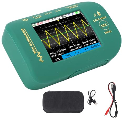 Garosa Handheld Digital Oscilloscope 2.8 Inch LCD Display 10MHz Bandwidth with Easy Control and Precise Measurements for Wide Range Waveform Analysis