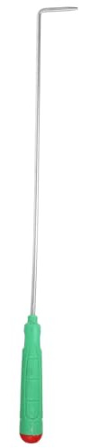 ROMISBABA Robuster Feuerhaken 43cm aus Stahl mit Kunststoffgriff Kaminzubehör für Feuerstellen Holzöfen und Outdoor Camping