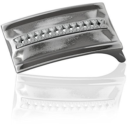 Gürtelschnalle Buckle 40mm Metall Silber Anthrazit - Buckle Chute - Dornschliesse Für Gürtel Mit 4cm Breite - Silberfarben Anthrazit
