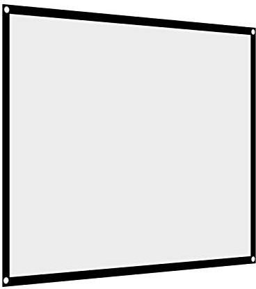 183 cm Projektionsleinwand 4:3 Faltbare Projektionsleinwand mit schwarzem Rand und Aufhängelöchern, tragbarer transluzenter Projektionsvorhang für Heimkino, Heimkino Indoor und Outdoor