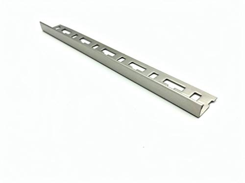 ProDiva PLANUS - Edelstahl V4A Premium Qualität - Fliesenprofil, Fliesenschiene, Winkelprofil (Gebürstet, 8 mm) - Länge 2,50 m