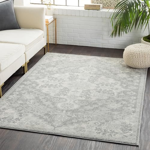 Livabliss Lou Asmara Vintage Rug, Living Room – 120x170 cm, Medium Grey