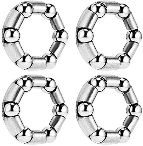 Jaceyon Bike Wheel Bearings 3/16 x 6 Balls Bicycle Bearings Retainer Bike Axle Wheel Frame Bearing 4Pcs Bicycle Ball Bearinngs Repair Accessories for Kids Front Wheel Bottom Bracket