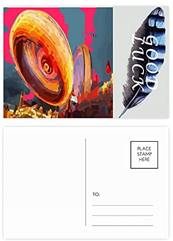 Postkarten-Set mit Riesenrad, Glücksfeder, 20 Stück