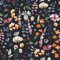 VEELIKE Tapete Schwarz Blumen 44.5cm×900cm Vintage Fototapete Schlafzimmer Romantik Küchentapete Abwaschbar Mustertapete Schrankaufkleber Schwarz Möbelfolie Selbstklebend Folie für Möbel Wohnzimmer