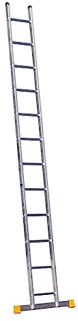 Trade Master Pro® Single Section Ladder | Anti-Slip, Heavy Duty | Lightweight Aluminium | 150kg Weight Rating | EN131 Certified | 3.5m