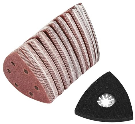 101 Piezas Juego de Lijado con Almohadilla Triangular y Hojas de Lija para Multiherramientas