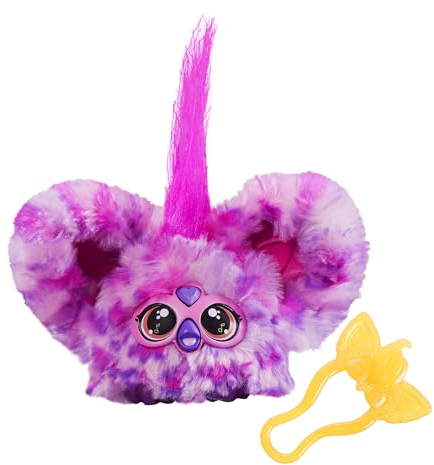 Furby Furblets Hip-Bop Mini, Hip-Hop Musik & Sätze in Furbisch (über 45 Geräusche), Kuscheltier in Pink-Lila-Gemustert, für Kinder ab 6 Jahren, originelles Wichtelgeschenk