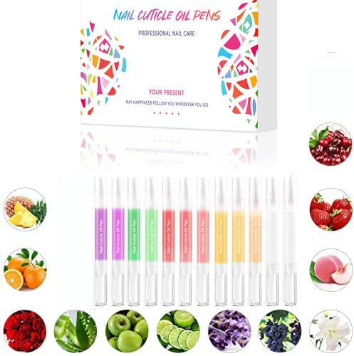 SULLMAR Lot de 12 huiles pour cuticules, huiles nourrissantes pour ongles, revitalisant cuticule pour Agnail Nourish Skin Nail Care