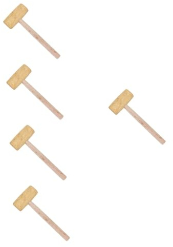 Gadpiparty 5pcs Leathercraft Wood Mallet Wooden Hammer Tool Eswinghammer for Woodworking Small Wooden Mallet Hammer Woodworking Accessories