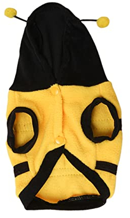 INOOMP 2stücke Niedliches Bienenkostüm Für Haustiere Lustiges Outfit Für Kleine Hunde Für Halloween Und Partys Aus Leichtem Und Sicherem Material Haustier Bienenverkleidung Kreatives