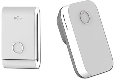 Swokely Campanello senza fili Kit di pulsanti autoalimentati, 38 campanelli, portata fino a 656 piedi, campanello wireless per home office, Plug and Play, installazione semplice