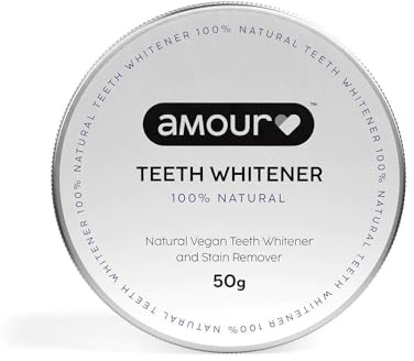 Teeth Whitening Paste. 100% Natural and Vegan Whitener and Stain Remover. Fresh Minty Flavour.