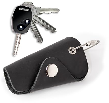 LA CHUECA POLO Organizador de llaves de Bolsillo Llavero de Cuero Genuino Funda protectora de Piel 100% auténtica