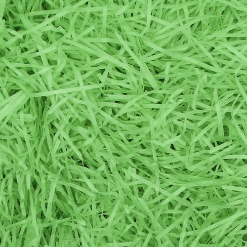 200g Riempimento di Rafia per Cesto Regalo Triturato Riempimento di Carta Regalo per Riempimento di Cesto Regalo e Incarto Regalo per Decorazioni di Scatole Regalo (Verde)