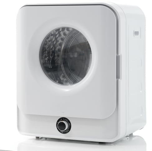 Merax Klein Trockner, Mini Wäschetrockner, Ablufttrockner mit 5 Programme, Wandmontierbar Ablufttrockner, Überhitzungsschutz und Mehrfachfiltration, 3KG, 830W, Weiß, 49,5 * 43,5 * 59,5 cm
