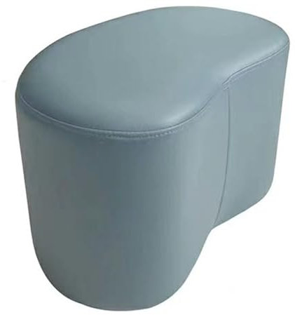 Moderno poggiapiedi ottomano blu per soggiorno, ingresso e divano, piccolo ottomano a mezzaluna bassa (43,2 x 25,4 x 30,5 cm)