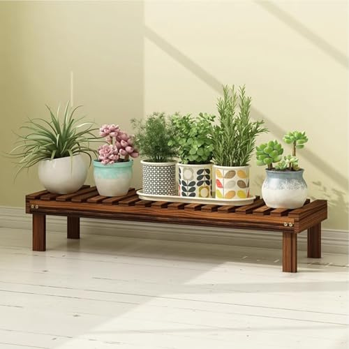 Blomställ I Trä Flernivå Växthylla För Inomhusbruk Balkong Växtställ Displayställ För Suckulenter Växthylla För Inomhus Och Utomhus(Brown,58X25X15CM)