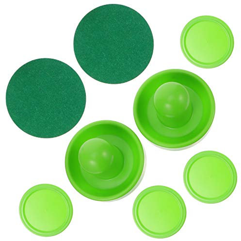 Yardwe Kleiner Air Hockey Pucks Und Schieber Satz 76mm Abs Kunststoff Ersatz Zubehör Grün Für Airhockey Spieltisch Familie