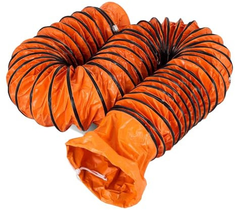 Bärbar fläktkanal, varmluftsslang hållbar robust, ventilationsslang spiralslang ventilationsslang, PVC luftkanal för byggfläkt värmeapparatanslutning fläkt (300 mm x 1
