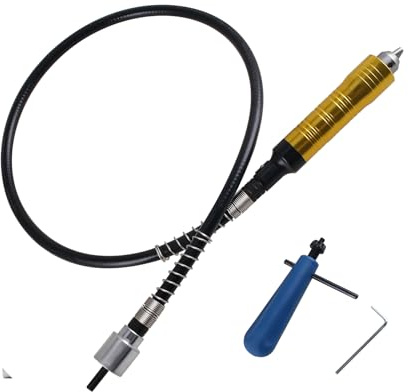 SUKITMISO Biegsame Welle Bohrfutter 6.5A, Flexible Welle 113cm Bohrwelle für Bohrmaschinenwelle, Bohrfutter Zubehör für Bohren, Gravieren, Fräsen, Schleifen