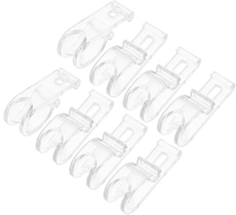 OUNONA 20 Stück Transparente Vorhanghaken Aus Clip Für Ketten, Vertikaljalousien Und Raffrollos, Langlebig Und Robust